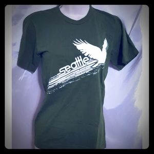 American Apparel Green Seattle Graphic T-shirt